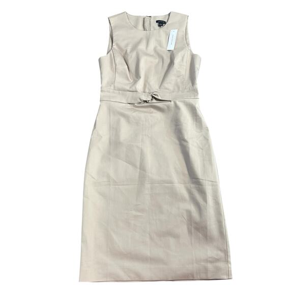 Ann Taylor Women's Sleeveless Khaki Sheath Dress Size 2 - Picture 1 of 6